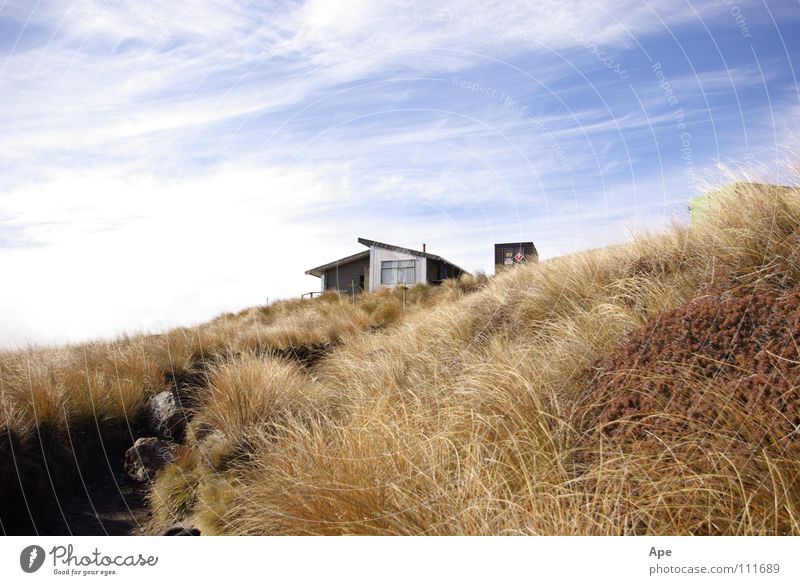 Wurde auch Zeit! Unterkunft Neuseeland wandern Steppe Himmel Wolken Berge u. Gebirge Australien Hütte Schutz Tongariro Wind Hut Shelter Crossing Sky Clouds
