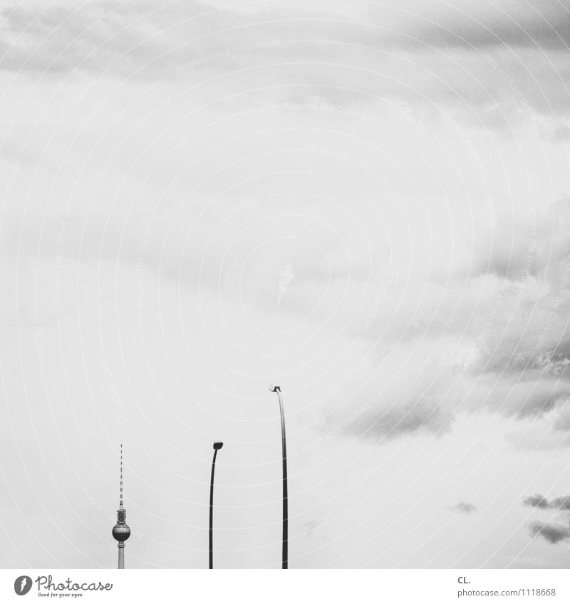berlin Ferien & Urlaub & Reisen Tourismus Städtereise Umwelt Himmel Wolken Wetter Berlin Stadt Hauptstadt Sehenswürdigkeit Wahrzeichen Berliner Fernsehturm