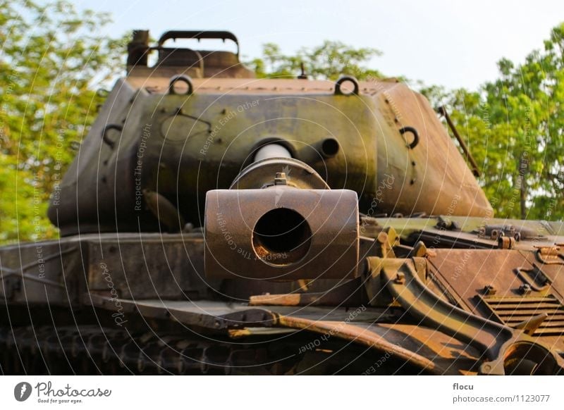 Panzer der US-Armee im Vietnamkrieg im Einsatz Wolken Verkehr Fahrzeug Aggression grün Schutz Ferien & Urlaub & Reisen Krieg Tank Militär Konflikt Gefahr wüst