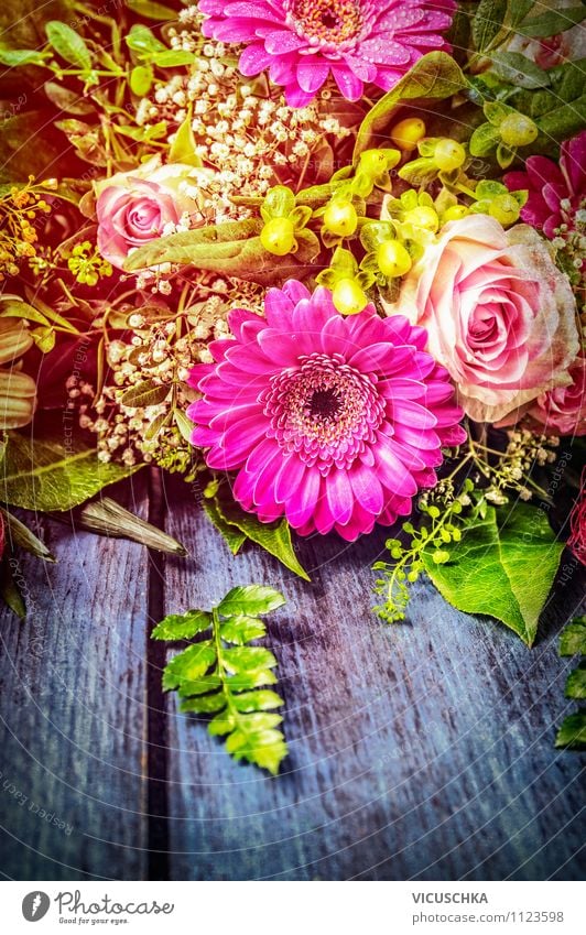 Blumenstrauß mit Gerbera schenken Lifestyle Stil Design Freude Freizeit & Hobby Garten Dekoration & Verzierung Feste & Feiern Valentinstag Muttertag Hochzeit