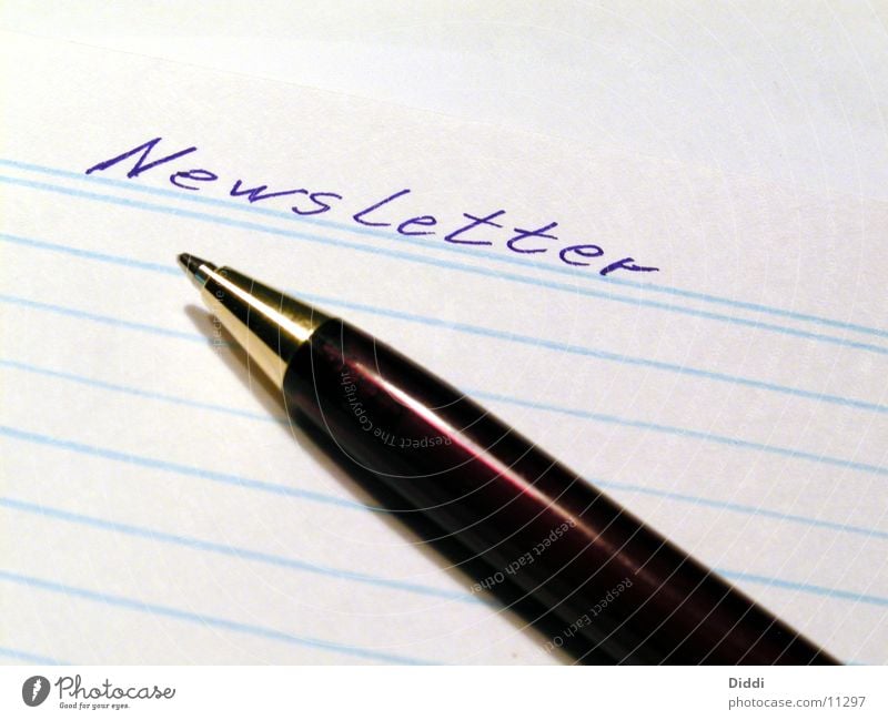 newsletter Rundbrief Papier Dinge News schreiben Business