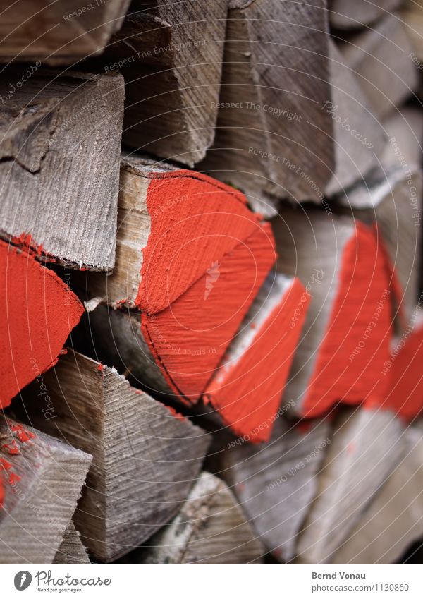 Brennwert Holz verrückt braun grau rot Brennholz kennzeichnen hirnholz Scheiterhaufen Wärme Energie Heizung Stapel Wetter leuchten Ordnung Winter Frost Vorrat