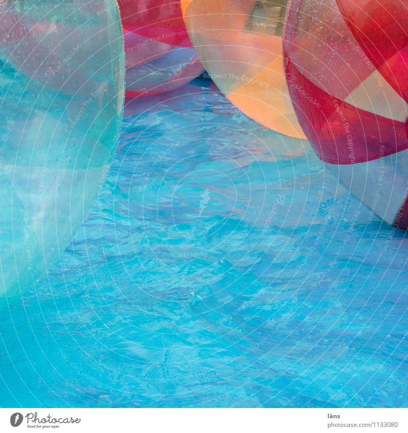 spielspaß Wasser Schwimmbad Freude mehrfarbig türkis Ball