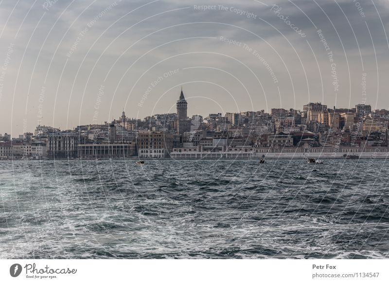 Istanbul auf dem Bosporus Stadt Hauptstadt Hafenstadt Menschenleer Haus Sehenswürdigkeit Schifffahrt Passagierschiff Wasser Bewegung Erholung Horizont Kultur