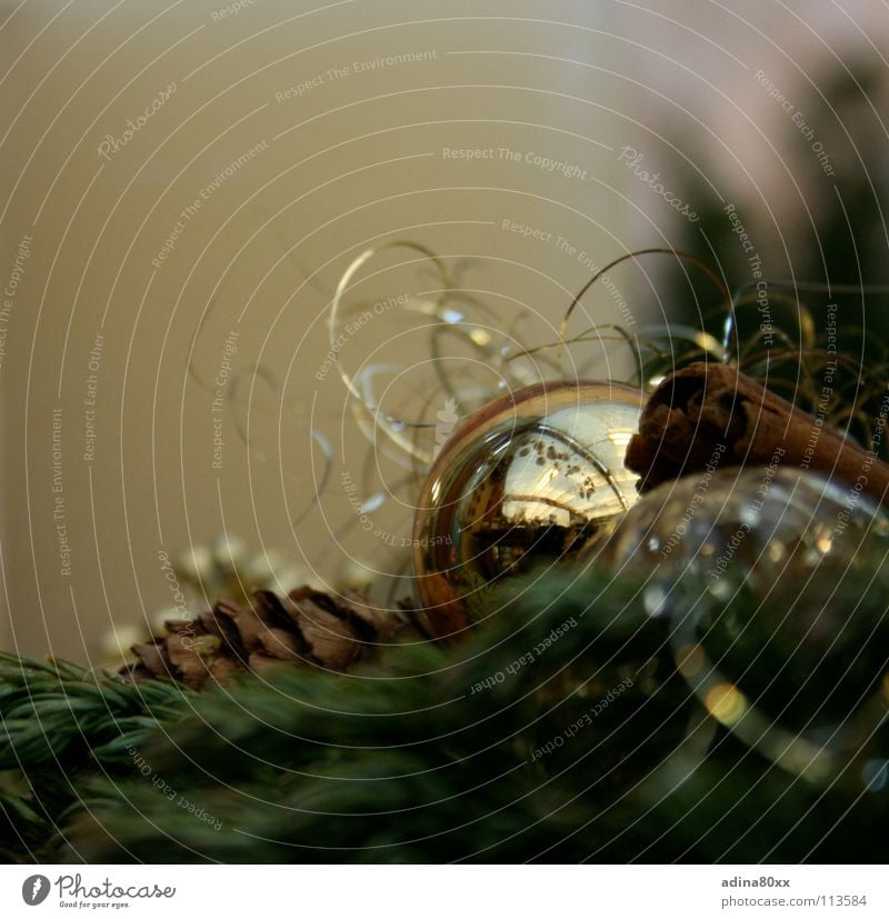 Advent / Weihnachtszeit Christbaumkugel schön Physik kalt Jahreszeiten Christentum Tanne Fröhlichkeit Dezember Kranz Winter Glaskugel grün Adventskranz