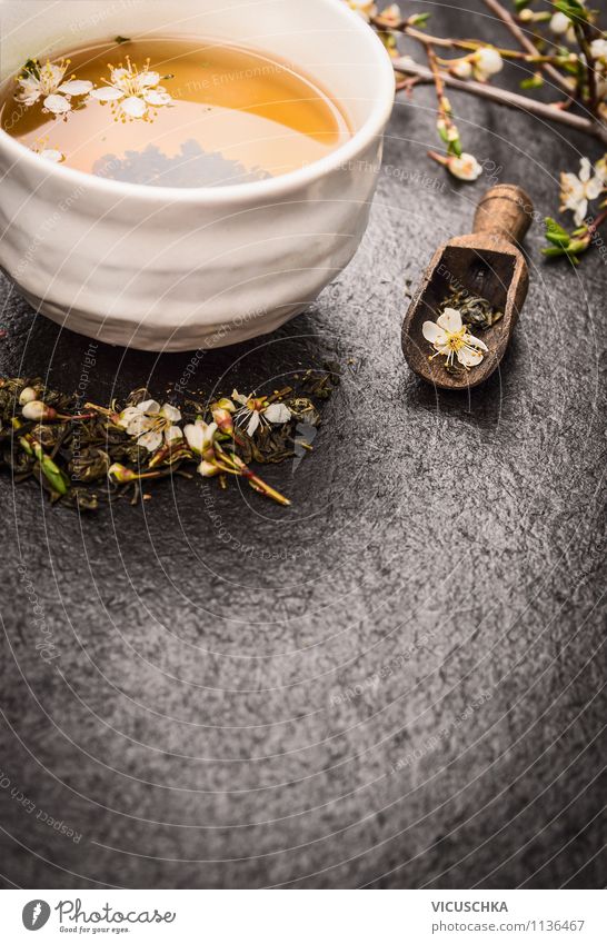Asiatische Traditionsgetränk - grüner Tee Lebensmittel Frühstück Getränk Heißgetränk Tasse Stil Design harmonisch Zufriedenheit Sinnesorgane Duft Kur Teepflanze