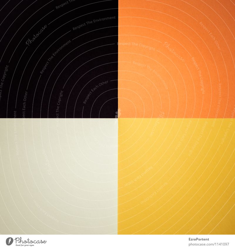 s|o|g|w Design Basteln Linie ästhetisch gelb orange schwarz weiß Farbe Grafik u. Illustration Grafische Darstellung graphisch Strukturen & Formen Quadrat