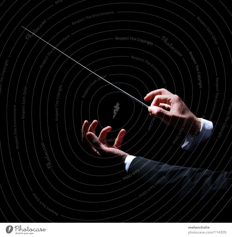 Dirigent II Takt Finger Hand Schattenspiel Konzert Orchester Publikum Gast Eröffnung Geiger Staatsoper Berlin harmonisch Gefühle üben talentiert komponieren