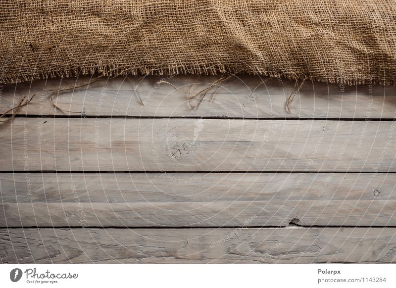 Holz mit Textil Design Schreibtisch Tisch Tapete Stoff alt dreckig natürlich retro braun hölzern Hintergrund Netz Holzplatte Leinwand Sack Raum Sackleinen