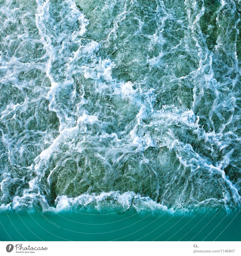 rauschen Umwelt Natur Wasser Wellen Meer Fluss Schifffahrt grün türkis Bewegung Rauschen Farbfoto Außenaufnahme Menschenleer Tag
