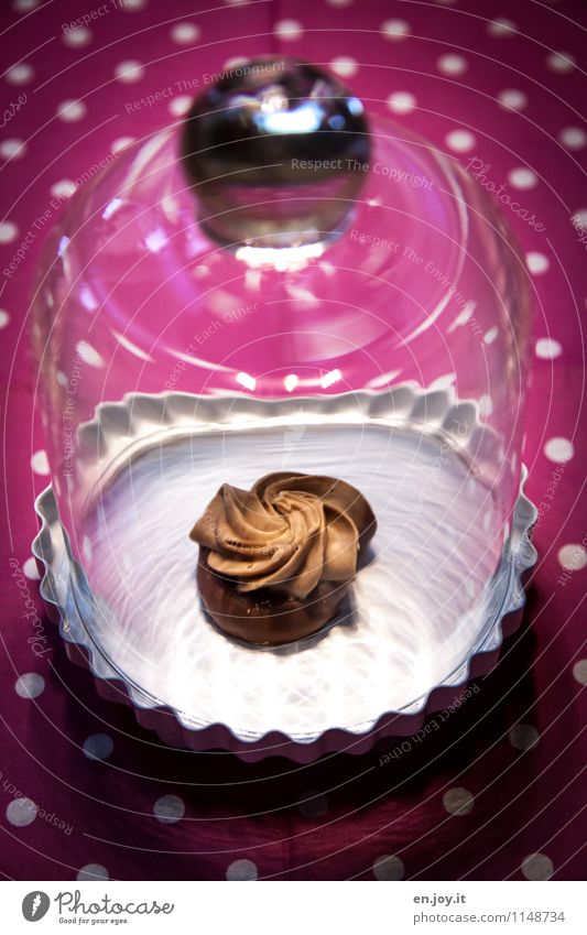 Glashaus Lebensmittel Dessert Süßwaren Schokolade Konfekt Ernährung Käseglocke Freundlichkeit Fröhlichkeit trendy Kitsch süß rosa Freude Lebensfreude Romantik