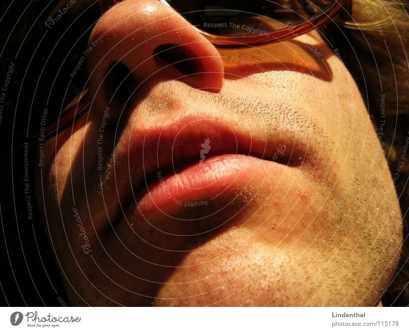 2 Tage Bart Sonnenstrahlen Brille Sonnenbrille Nasenloch Nasenhaar Lippen Strahlung Mann Mund Stoppel Haare & Frisuren Gesicht