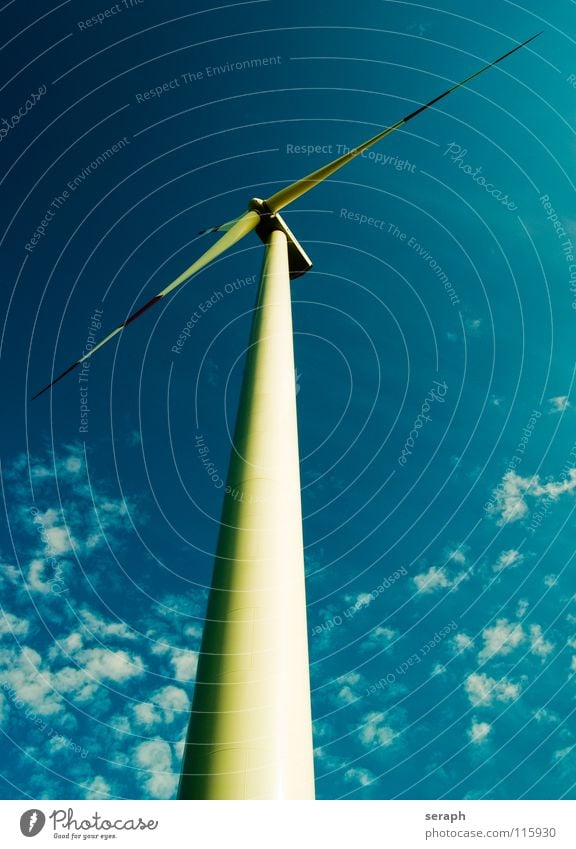 Windkraft Windkraftanlage Elektrizität Energie Energiewirtschaft umweltfreundlich Himmel Konstruktion Erneuerbare Energie ökologisch Umweltschutz modern
