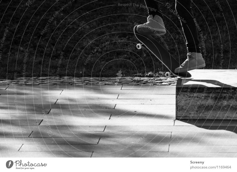 Jump! Freizeit & Hobby Skateboarding Skateplatz Schuhe Turnschuh Rolle springen Geschwindigkeit sportlich Freude Optimismus Erfolg Mut Selbstbeherrschung
