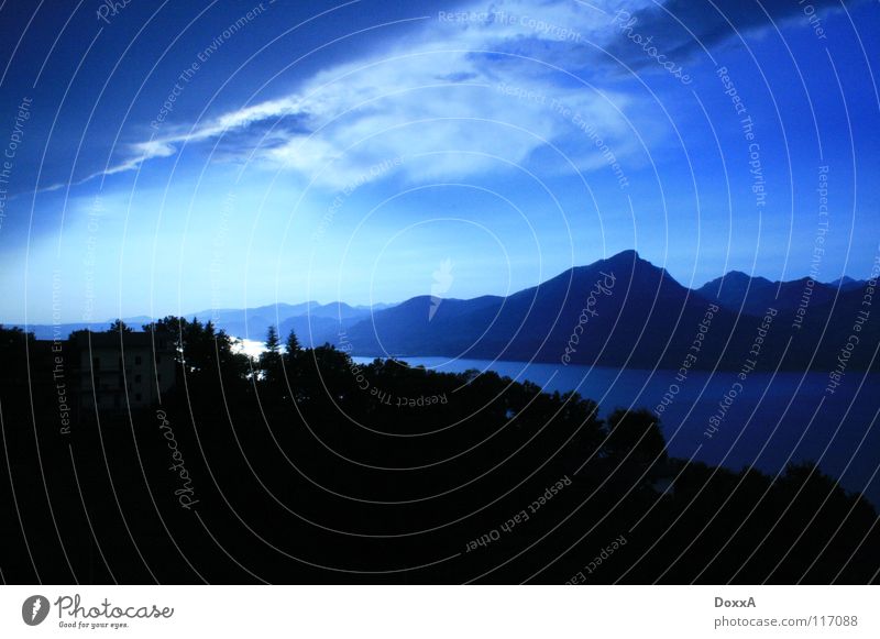 Gardasee See Italien Wolken Berge u. Gebirge Blauer Himmel San Zeno Natur