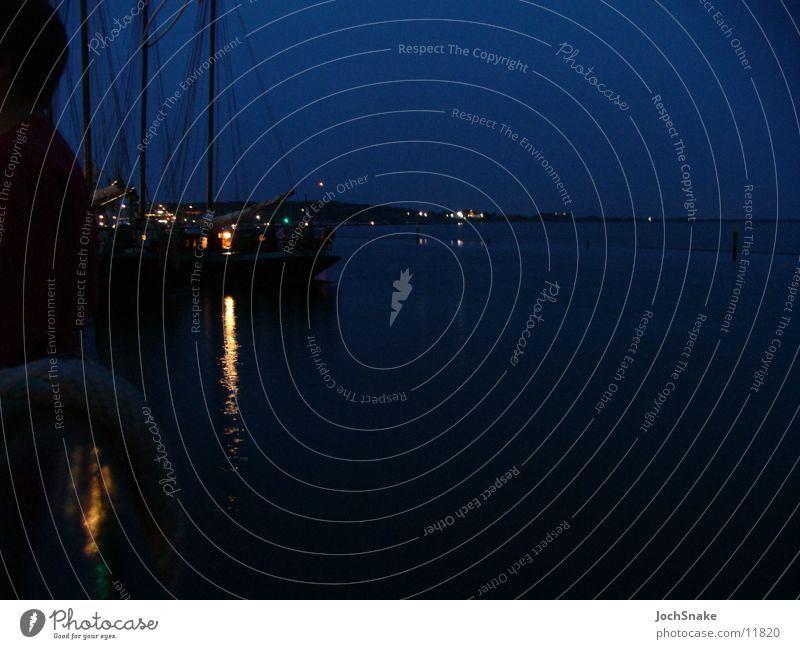 Wasser und Segelschiff bei Nacht Meer Segeln Wasserfahrzeug Niederlande Segeltörn Europa