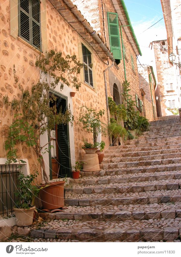 Treppe in Fornalutx Haus historisch Mallorca Spanien alt