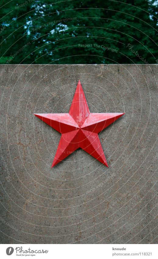 Eisenstern Weimar Friedhof Krieg rot Beton Wand Wahrzeichen Denkmal Stern (Symbol) Metall Russland Sowjetunion