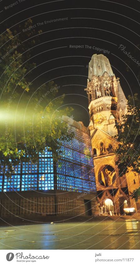 Friedenskirche Kurfürstendamm Nacht Langzeitbelichtung Licht Gotteshäuser Religion & Glaube Berlin