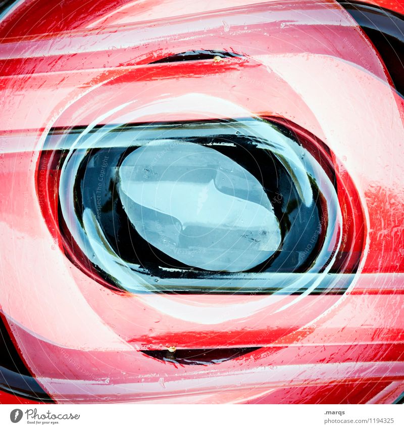 Auge elegant Stil Design Kunststoff Strukturen & Formen rund außergewöhnlich Coolness rot schwarz ästhetisch Farbe Ordnung Perspektive Surrealismus Symmetrie