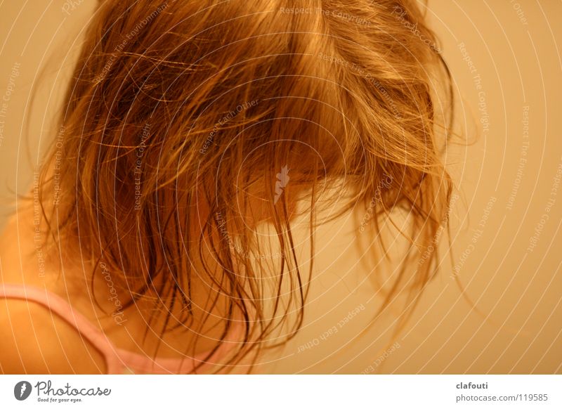 Wuschelkopf Haarsträhne Haare & Frisuren feuchte Haare