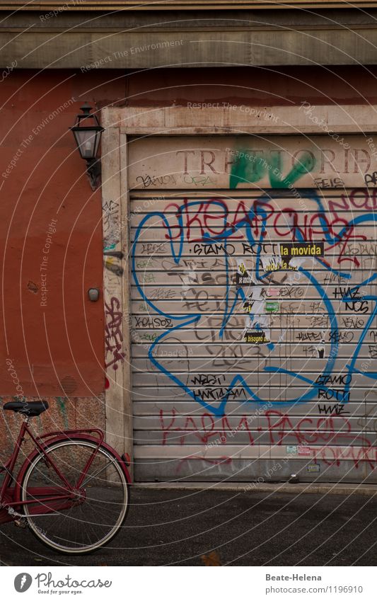 Geschlossene Gesellschaft? Reichtum Ferien & Urlaub & Reisen Feierabend Trestevere Rom Italienische Küche Stadtzentrum Gebäude Mauer Wand Straße Fahrrad