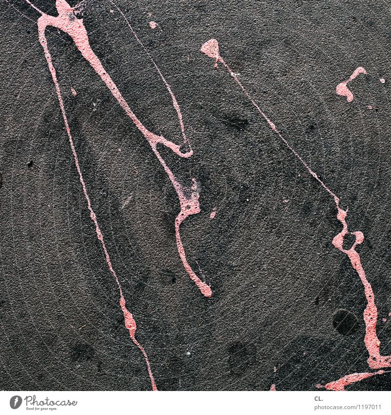 spirenzchen Boden Farben und Lacke Stein dreckig authentisch grau rosa chaotisch komplex Farbfoto Außenaufnahme abstrakt Menschenleer Tag