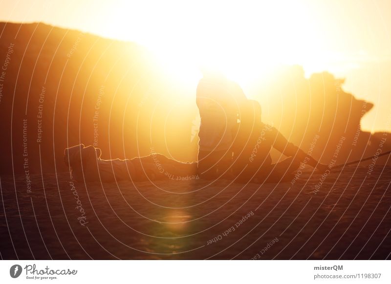 Pure Light. Kunst Abenteuer ästhetisch Zufriedenheit Surfer Erholung Ferien & Urlaub & Reisen Urlaubsfoto Urlaubsort Sonnenbad Sonnenuntergang Sonnenlicht