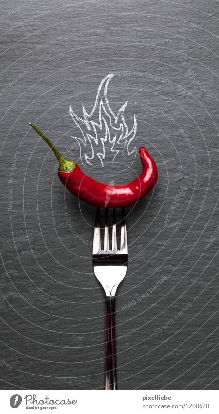 Red hot chilli pepper Lebensmittel Gemüse Kräuter & Gewürze Ernährung Vegetarische Ernährung Diät Fingerfood Italienische Küche Besteck Gabel Gesundheit
