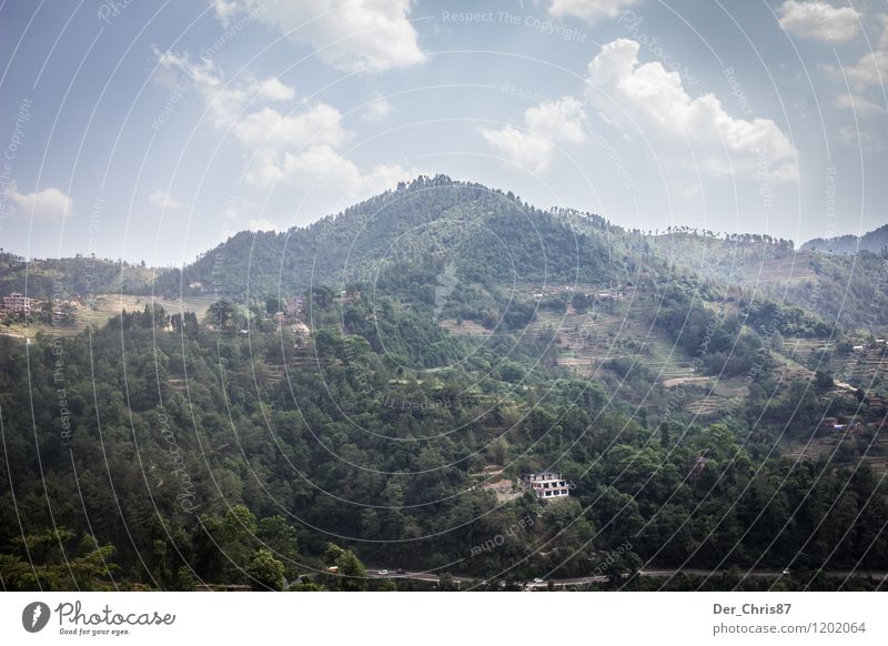 Landschaft in Nepal Ferien & Urlaub & Reisen Tourismus Ausflug Abenteuer Ferne Freiheit Berge u. Gebirge Natur Pflanze Wald Asien Farbfoto Außenaufnahme