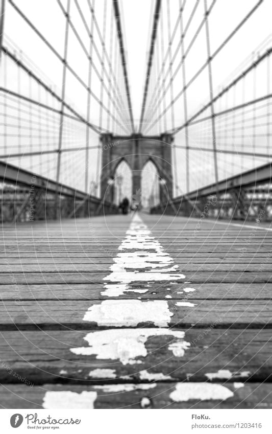 Brooklyn Bridge zu Fuß Ferien & Urlaub & Reisen Tourismus Ausflug Sightseeing Städtereise New York City USA Stadt Hafenstadt Brücke Bauwerk Sehenswürdigkeit
