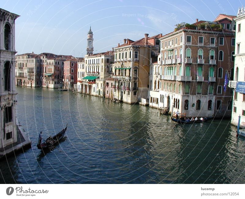 Vendig/Canale Grande Venedig Canal Grande Sommer Meer Haus Gondel (Boot) Italien Licht ruhig Stimmung Sonne Wasser blau Barock Venezia Architektur