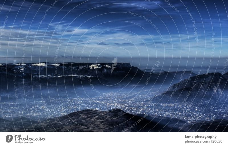 Visions: Grenoble 2074 Zukunft Tal mystisch Schleier Nebel ausbreiten verbreiten Gesellschaft (Soziologie) Planet Lebensraum Ozon Traumwelt träumen
