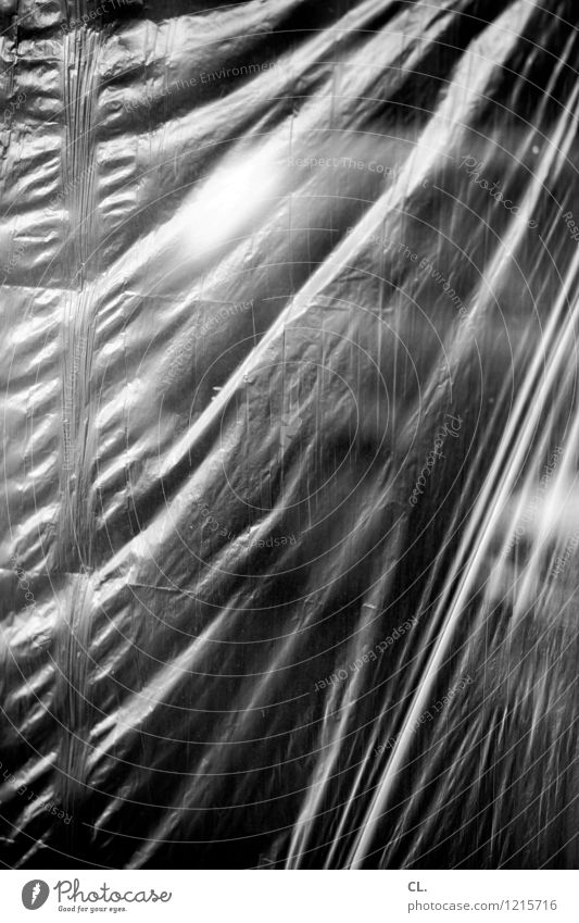 sichtschutz Folie Abdeckung Sichtschutz Kunststoff geheimnisvoll komplex Schwarzweißfoto Außenaufnahme abstrakt Muster Strukturen & Formen Menschenleer Tag