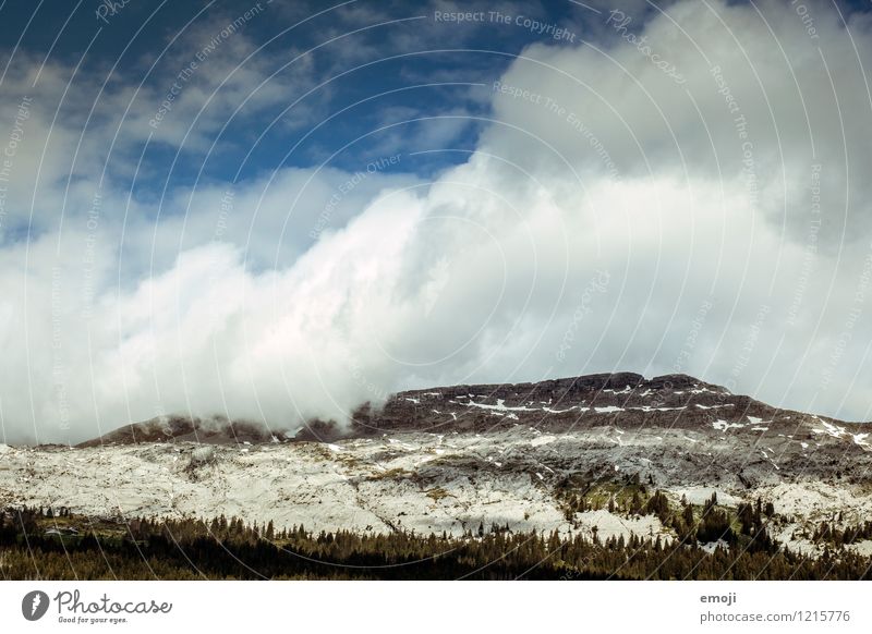 Wolkenbewegungen Umwelt Natur Landschaft Himmel Klima Wetter Alpen Berge u. Gebirge natürlich blau Farbfoto Außenaufnahme Menschenleer Tag Weitwinkel