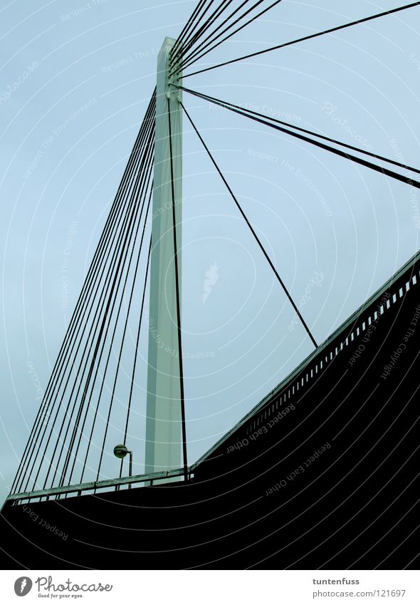 Abhängen Mannheim Konstruktion Stahl Beton Brücke modern Seil Technik & Technologie Architektur