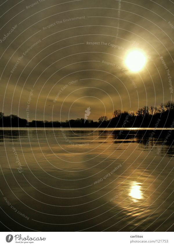 Das doppelte Sonnchen See Teich Gewässer Winter ruhig beschaulich Nachtruhe schweigen Sammlung Erholung Zufriedenheit beruhigend Trauer Verzweiflung Betreuung