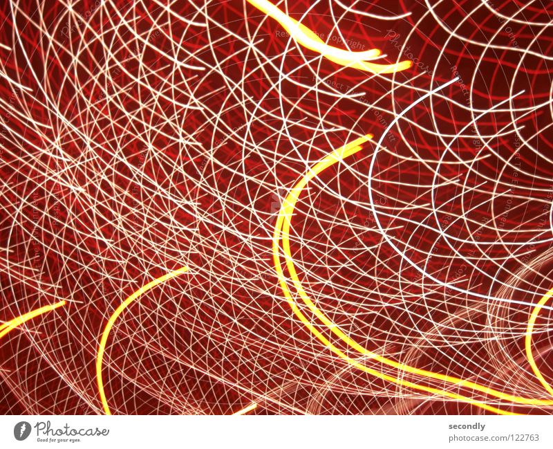 crazylights Licht Konstruktion rot gelb Muster Strukturen & Formen Langzeitbelichtung Kunst Kultur Scheinwerfer Verwirbelung