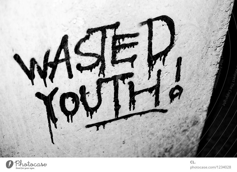 wasted youth Jugendkultur Subkultur Mauer Wand Stein Schriftzeichen Graffiti authentisch dreckig Wut Frustration Aggression Enttäuschung Langeweile Zerstörung
