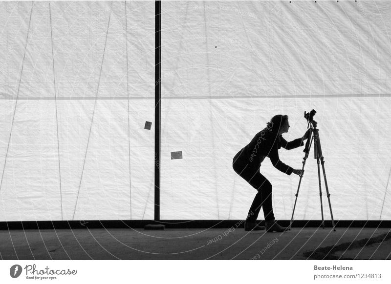 (ge)Sucht | ist der richtige Blickwinkel Fotografieren Beruf Dienstleistungsgewerbe Gebäude Mauer Wand Stativ Fotokamera Arbeit & Erwerbstätigkeit wählen