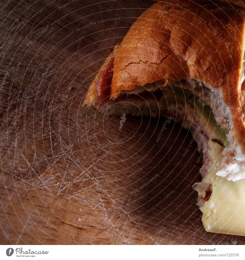 Käse-Wurst-Semmel Brötchen Brot Wurstbrot frisch Wurstwaren Belegtes Brot Vesper Snack Ernährung Frühstück Brotbelag Schnittkäse Appetit & Hunger Baguette