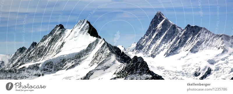 Berggipfel Umwelt Natur Landschaft wandern ästhetisch authentisch gigantisch groß Unendlichkeit ruhig Tourismus Berge u. Gebirge Berghang Alpen Klimawandel
