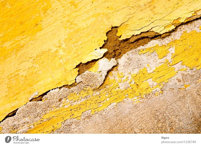 gelb in Textur Wand Design Dekoration & Verzierung Tapete Gebäude Architektur Stein alt retro Konsistenz Hintergrund Oberfläche Grunge Material Konstruktion