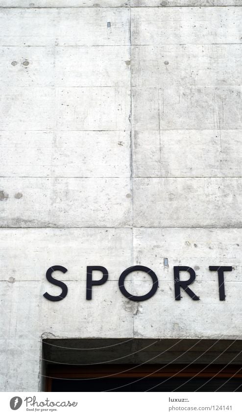 Sport Ort Sporthalle Beton Typographie Beschriftung Gebäude Freizeit & Hobby Spielen Schriftzeichen