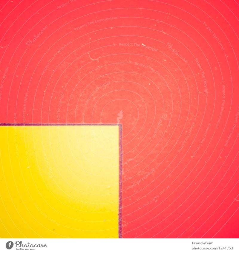 q in Q Stil Design Linie Streifen gelb rot Farbe leuchten Strukturen & Formen Quadrat Kratzer Grafik u. Illustration Grafische Darstellung graphisch Farbfoto