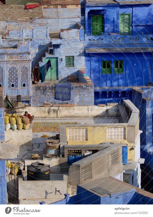Jodhpur – Rajasthan, Indien Jodphur Asien mehrfarbig Asiate Inder einzigartig harmonisch Außenaufnahme Frieden Detailaufnahme blaue Stadt intensive Farbe Lampe