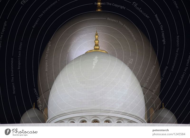 1001 Nacht 2 Ferien & Urlaub & Reisen Sightseeing Abu Dhabi Hauptstadt Moschee ästhetisch exotisch groß rund Gefühle Stimmung Leidenschaft schön demütig