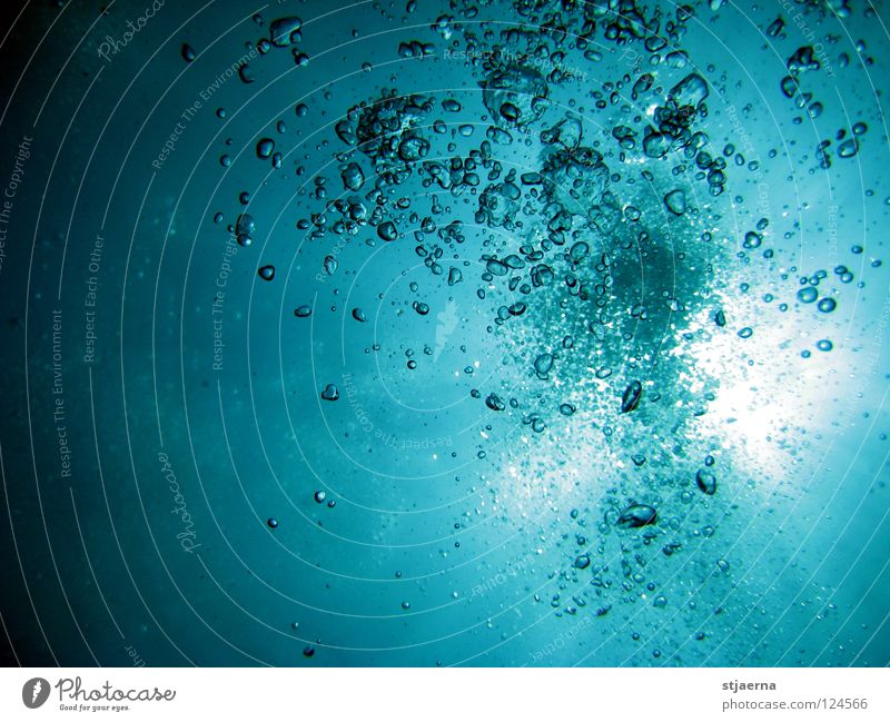 BUBBLES Wasserblase Wasseroberfläche Meer tauchen atmen Unterwasseraufnahme Bubbles