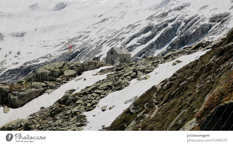 Dammahütte (2439 m ü.M.) Umwelt Natur Landschaft Sommer Schönes Wetter Felsen Alpen Berge u. Gebirge Architektur Abenteuer Farbfoto Außenaufnahme