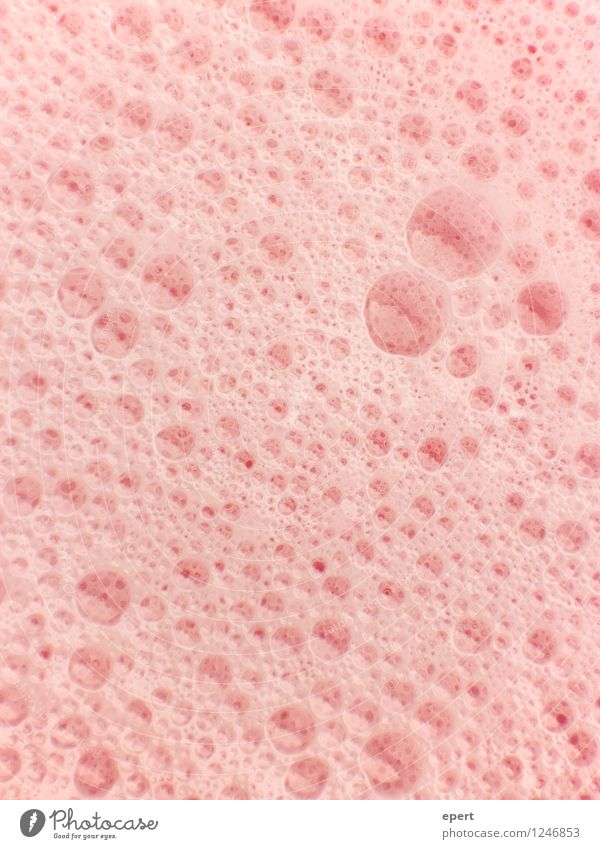 Erdbeerschaum Schaum Blase Seife ästhetisch lecker süß rosa Farbe Kitsch Farbfoto Nahaufnahme Detailaufnahme